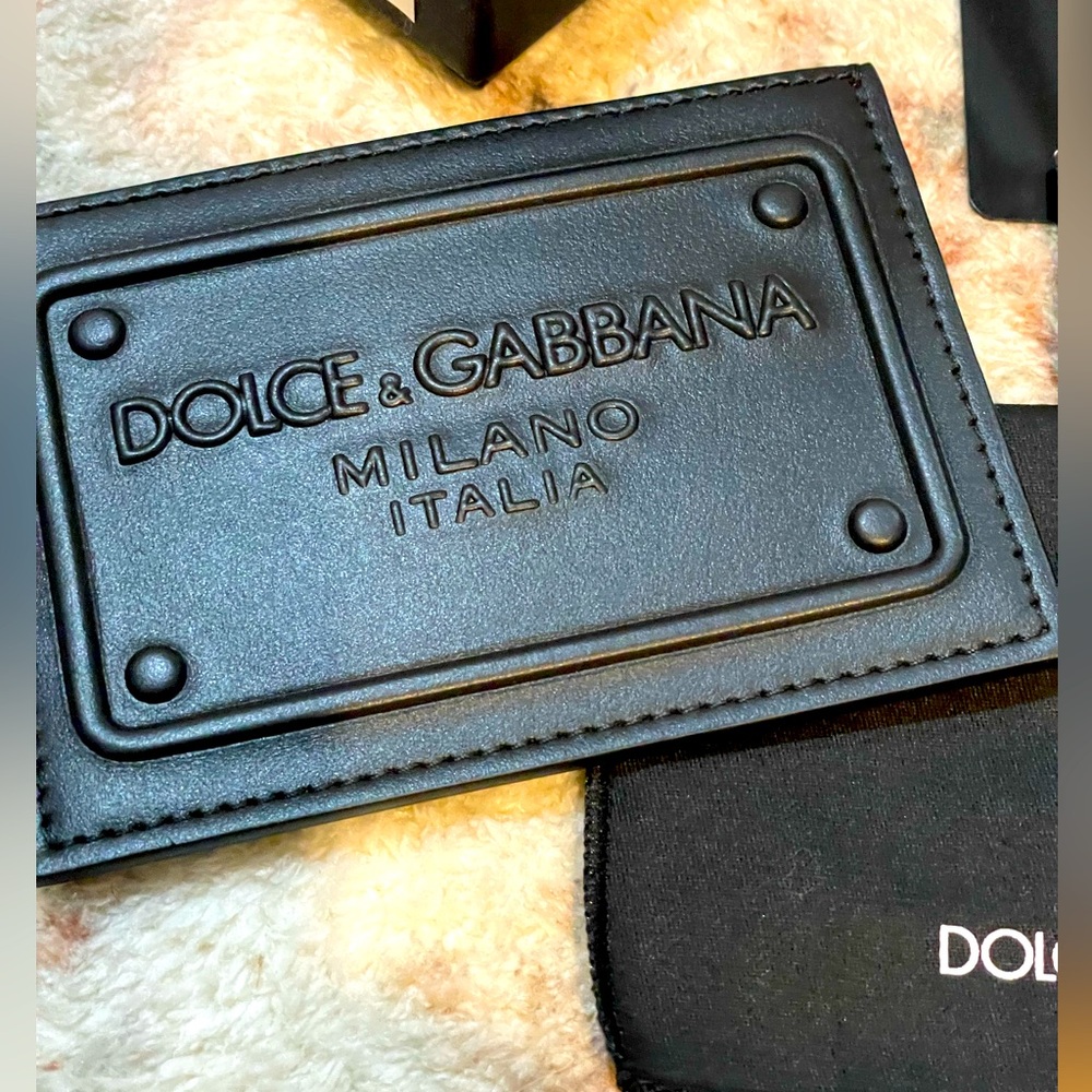 Dolce & Gabbana Black Leather Card Case